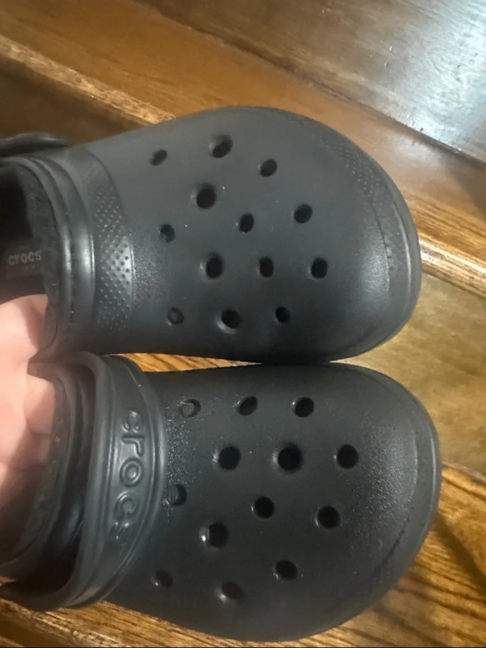 CROCS Kids Classic Clog with Fleece Lining - Black -J3
